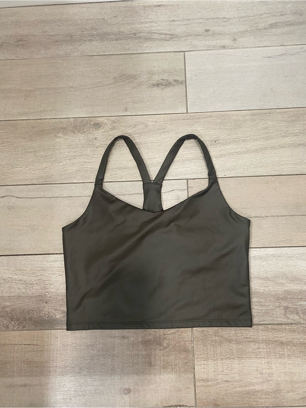 Abercrombie & Fitch Black Racerback Crop Tank
